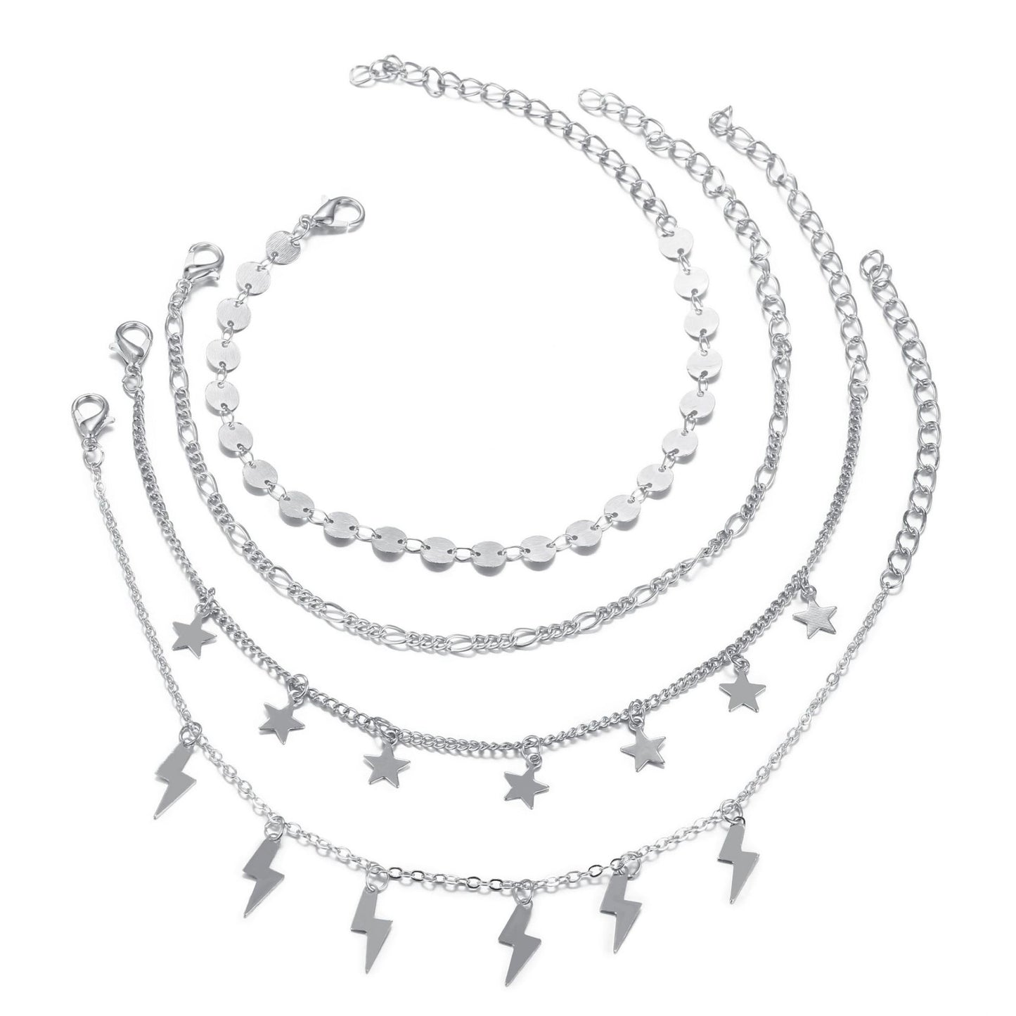 Conjunto de tobilleras SILVER