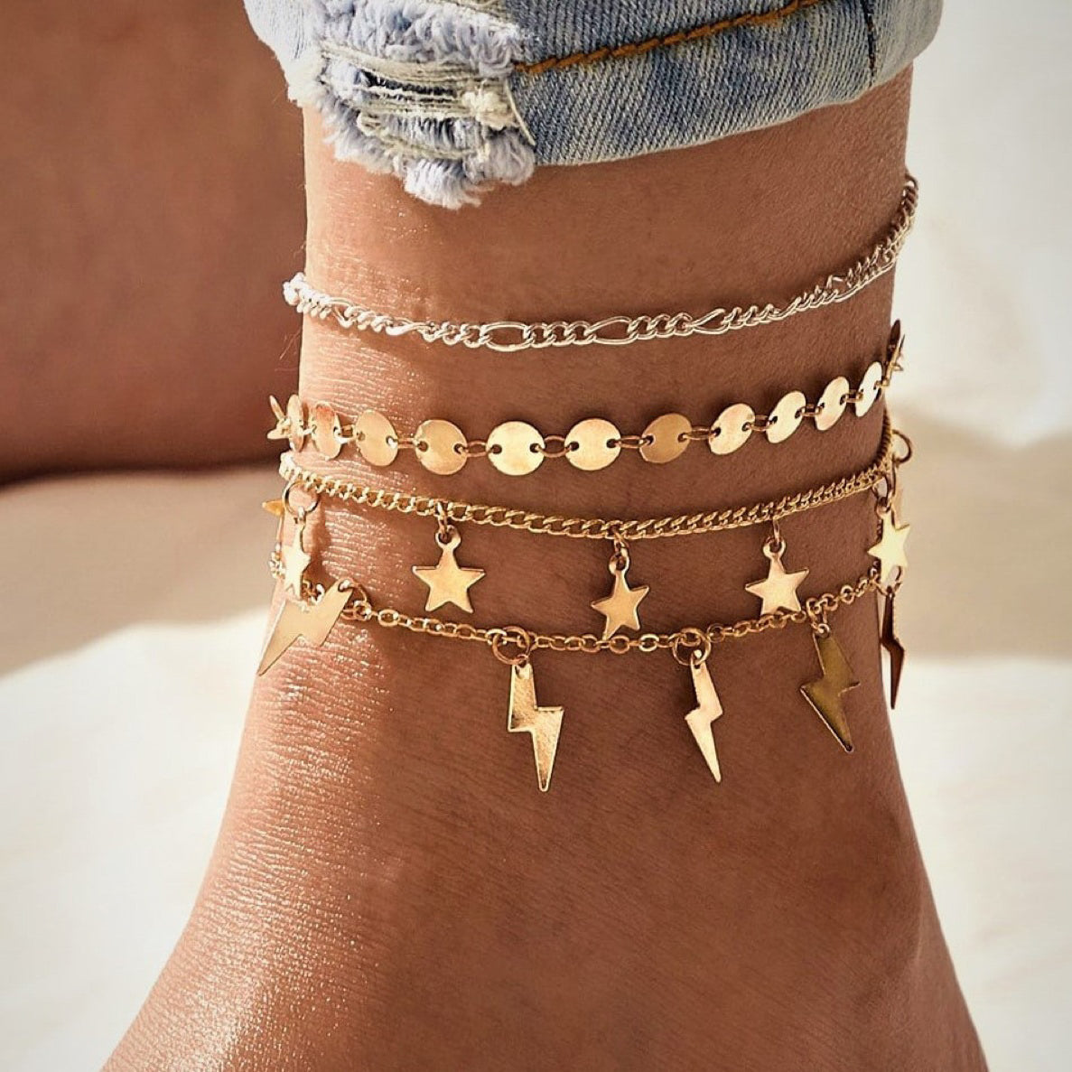 Conjunto de tobilleras GOLD