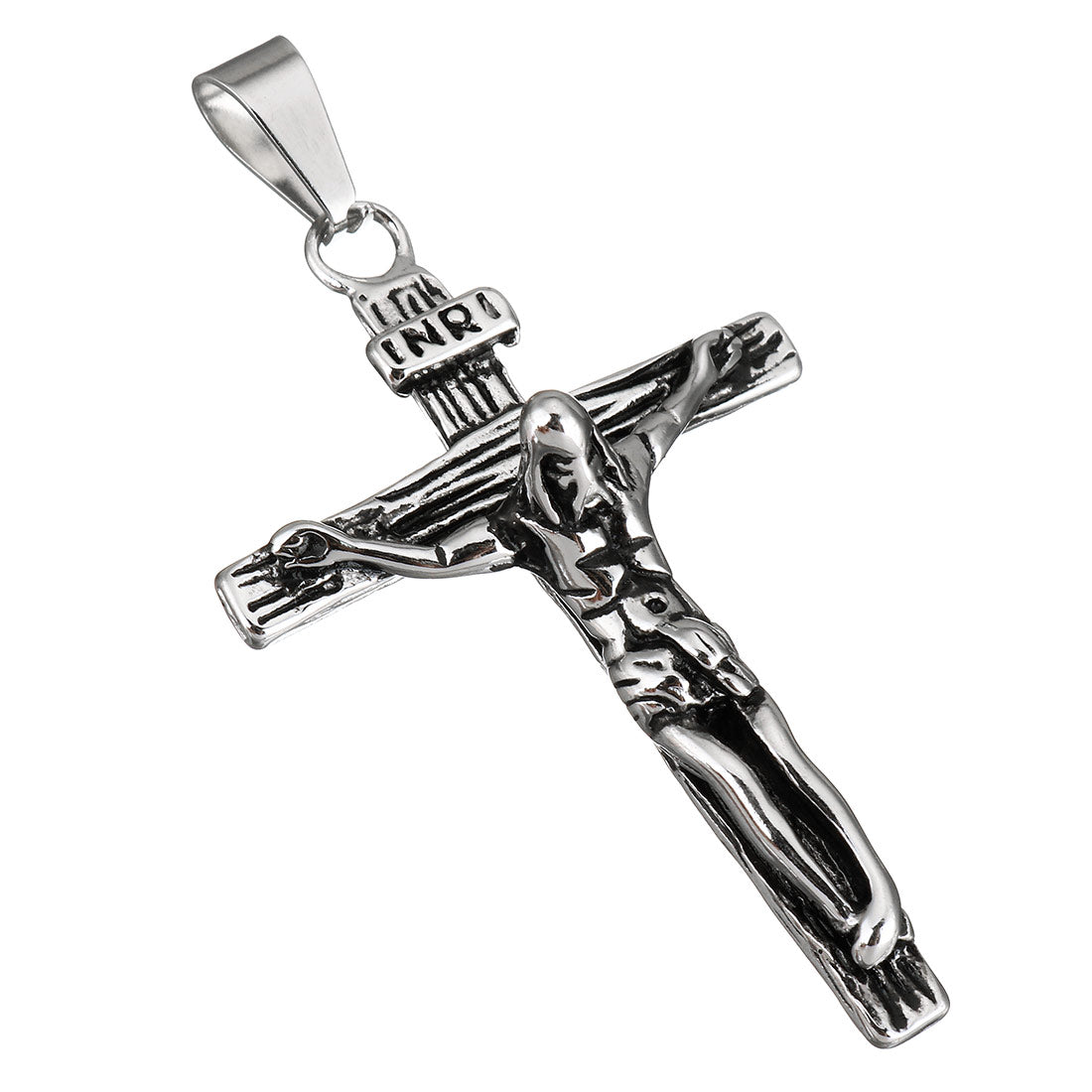 Cadena Cubana 5mm con Cruz SILVER