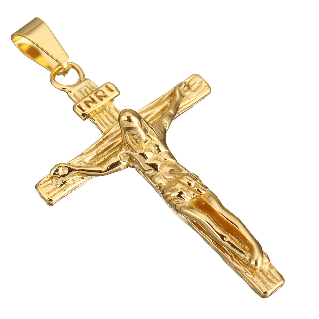 Cadena Cubana 5mm con Cruz GOLD