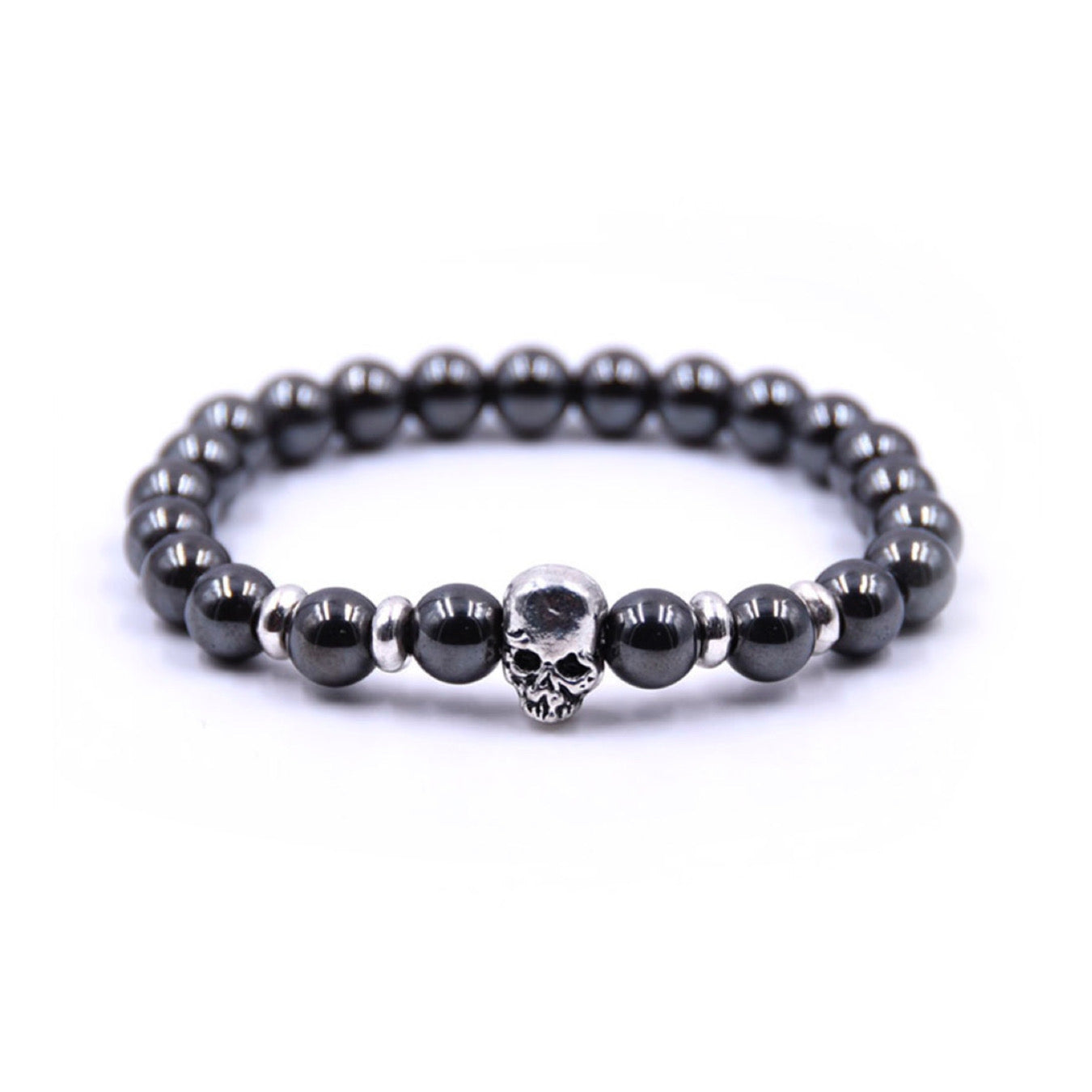 Pulsera Calaca Hematites SILVER