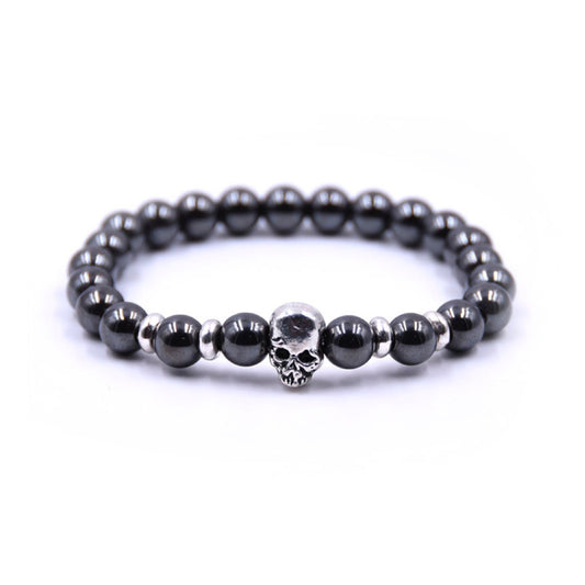 Pulsera Calaca Hematites SILVER