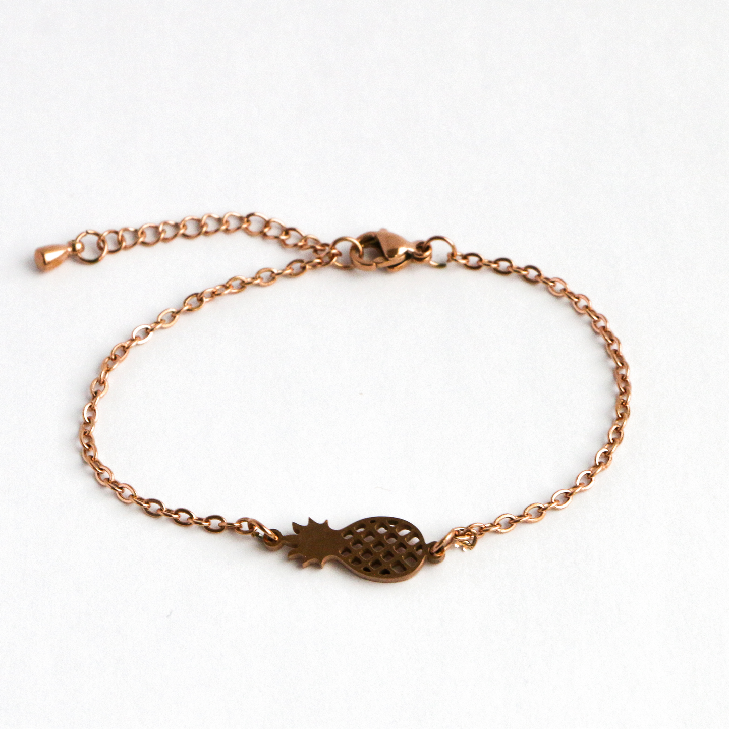 Pulsera con dije Pineapple ROSE GOLD