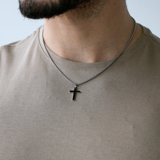 Cadenilla Box con Cruz SILVER