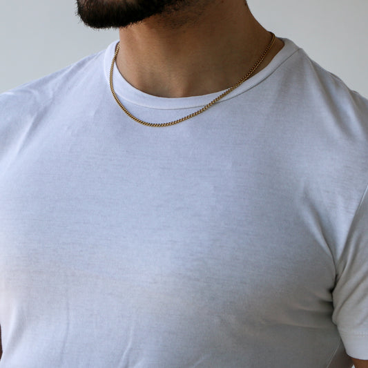 Cadena Cubana 3mm ORO 18K