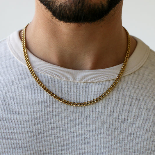 Cadena Cubana 5mm ORO 18K