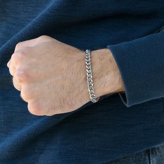 Pulsera Cubana 7mm SILVER