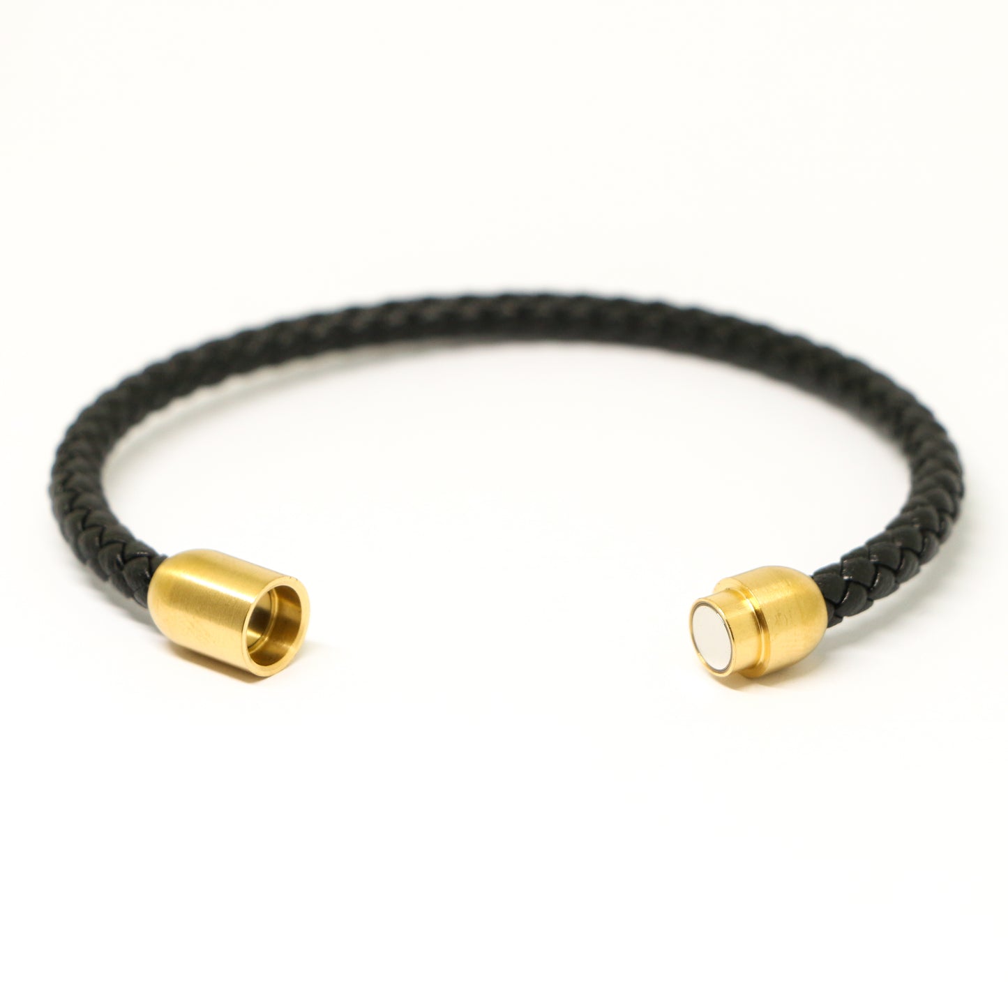 Pulsera de cuero con cierre magnético GOLD