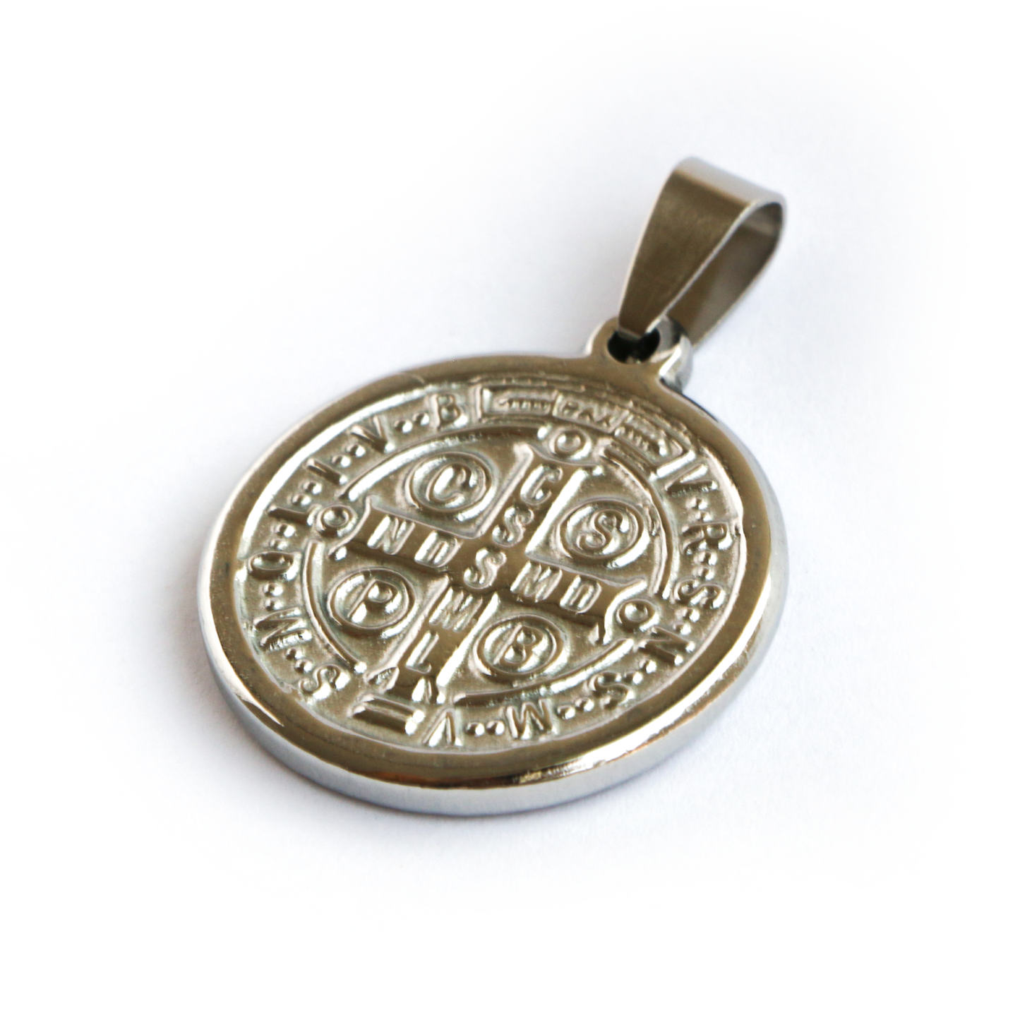 Cadena Box con Medalla de San Benito SILVER