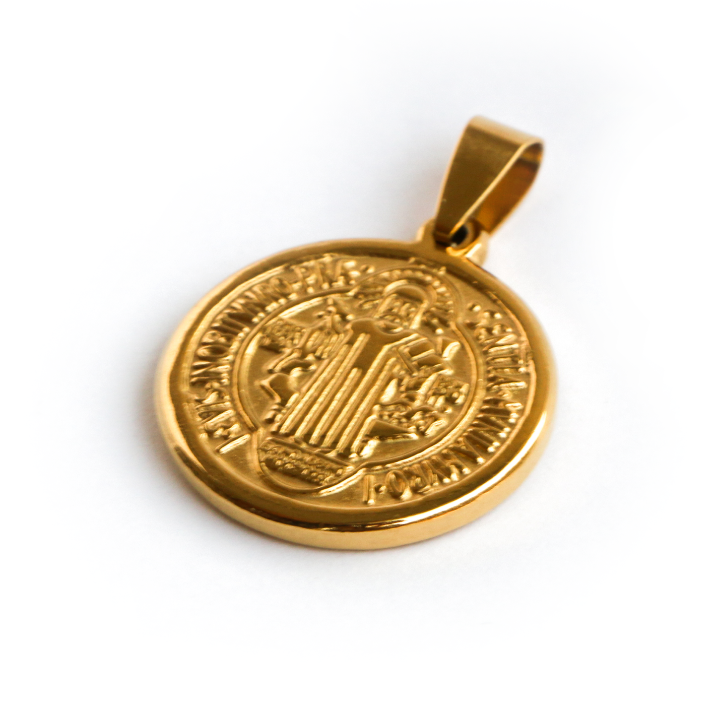 Cadena Box con Medalla de San Benito GOLD