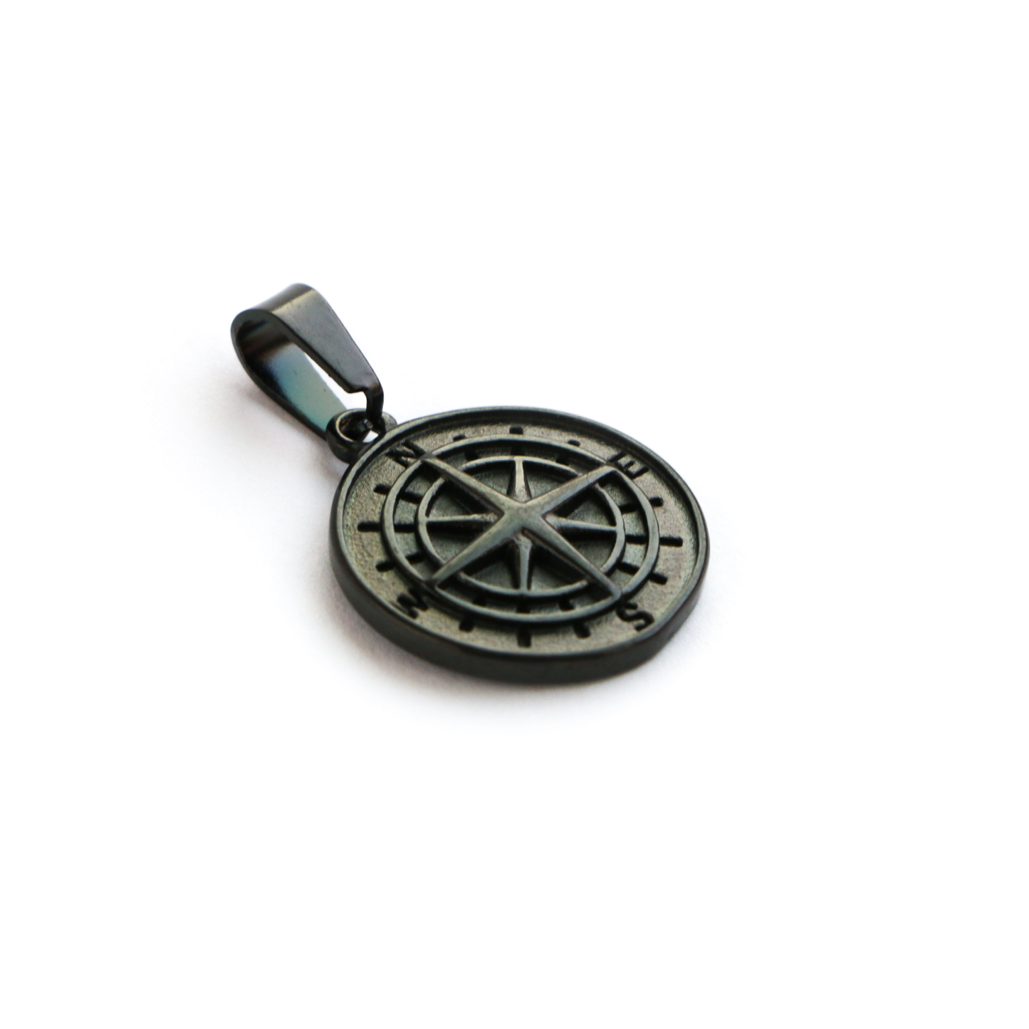 Cadena Clásica con Dije Brújula BLACK