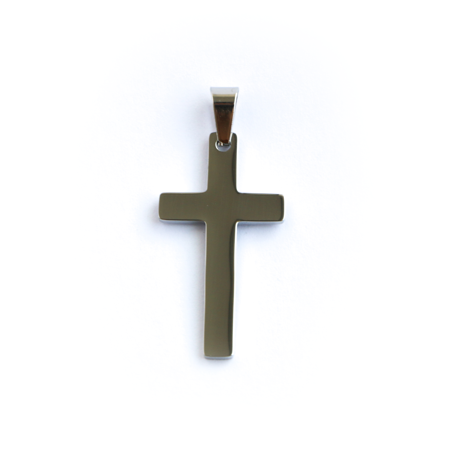 Cadena Clásica con Cruz (Mediana) SILVER