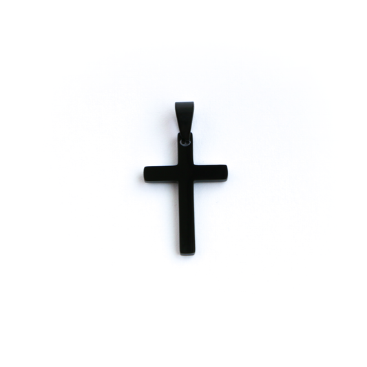 Cadena Clásica con Cruz (Pequeña) BLACK