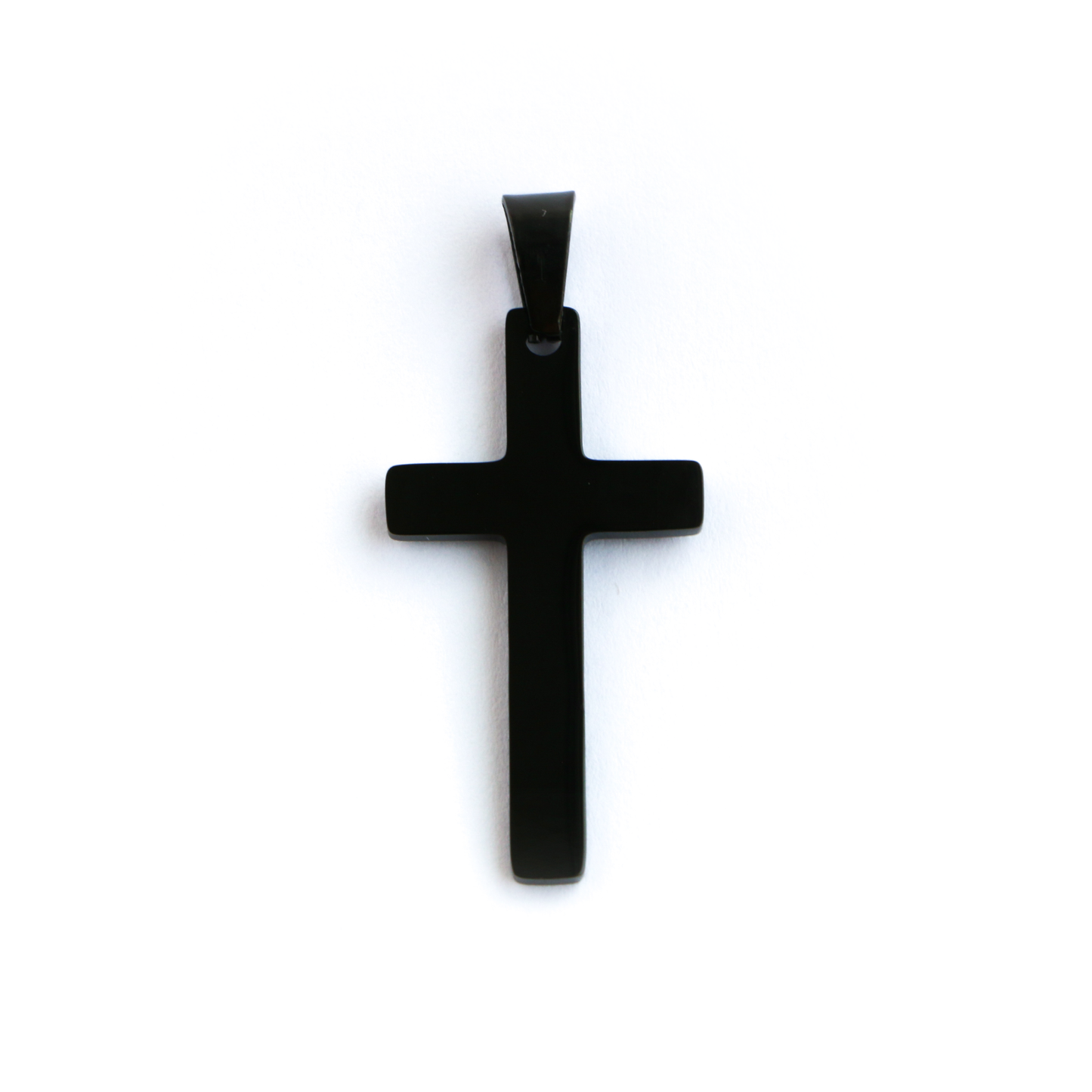 Cadena Clásica con Cruz (Mediana) BLACK