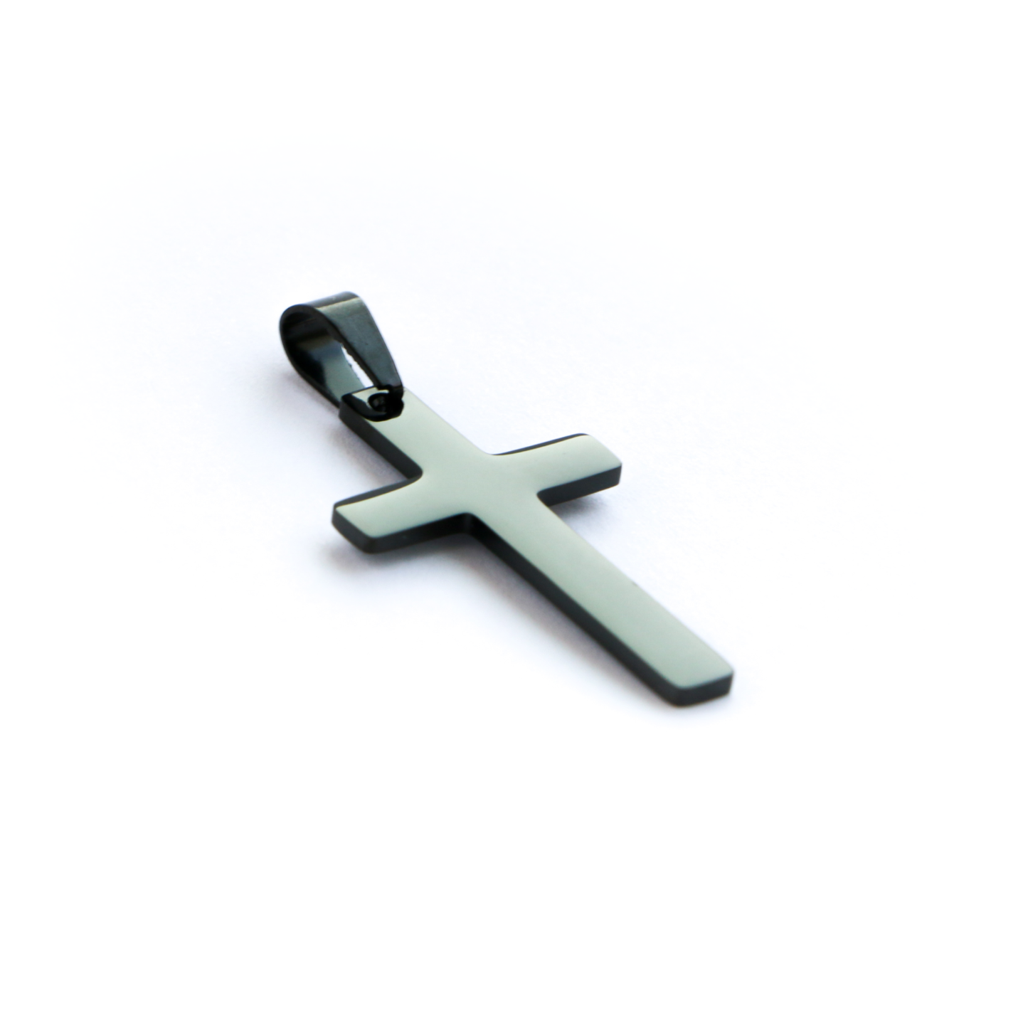 Cadena Clásica con Cruz (Mediana) BLACK