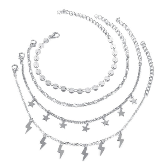 Conjunto de tobilleras SILVER