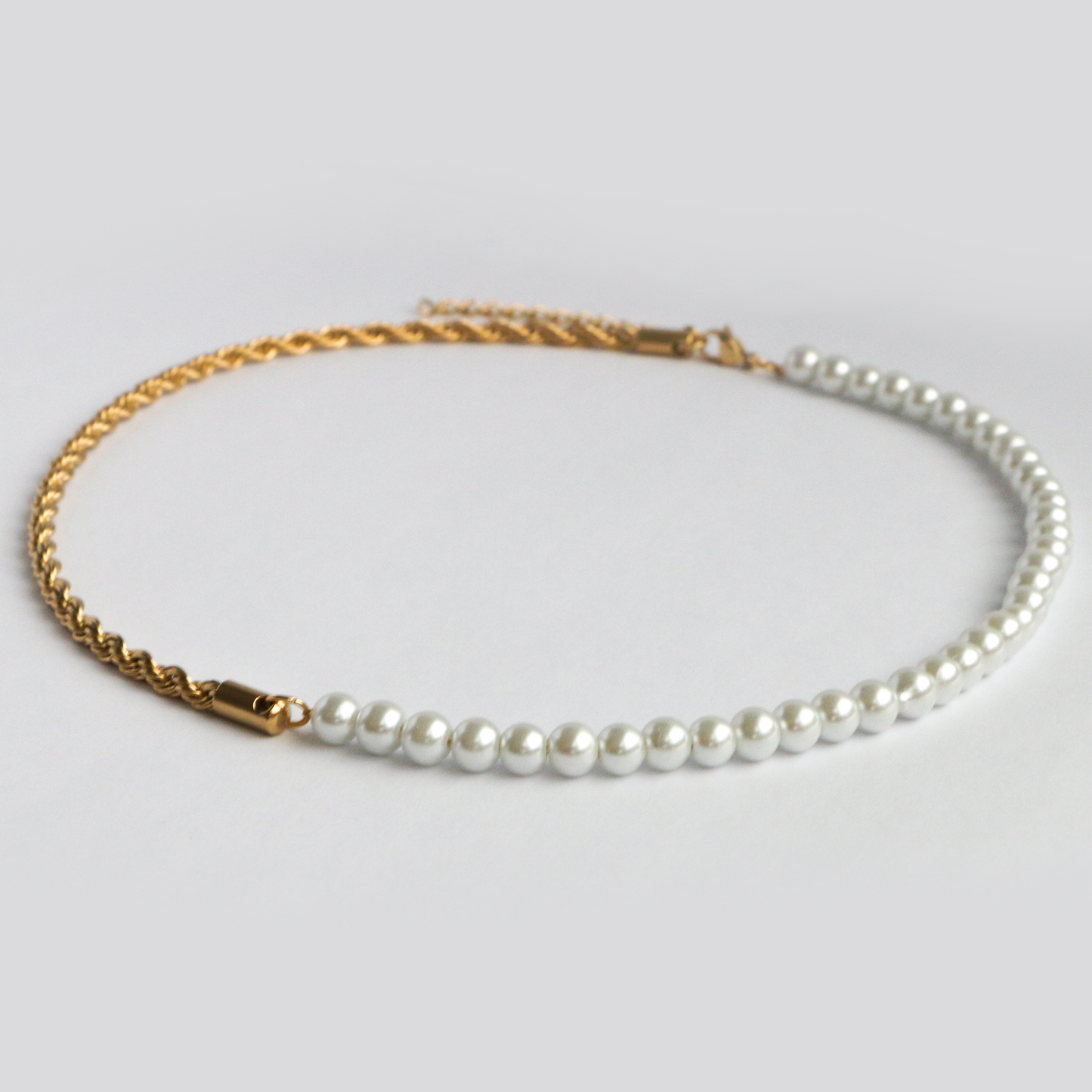 Collar Especial Rope + Perlas Gold