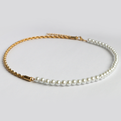 Collar Especial Rope + Perlas Gold