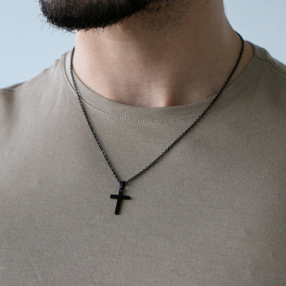 Cadenilla con Cruz BLACK