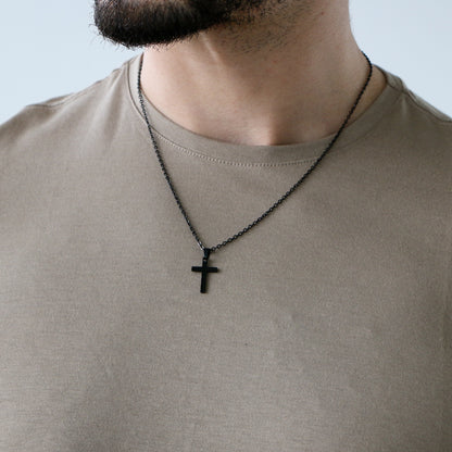 Cadenilla con Cruz BLACK