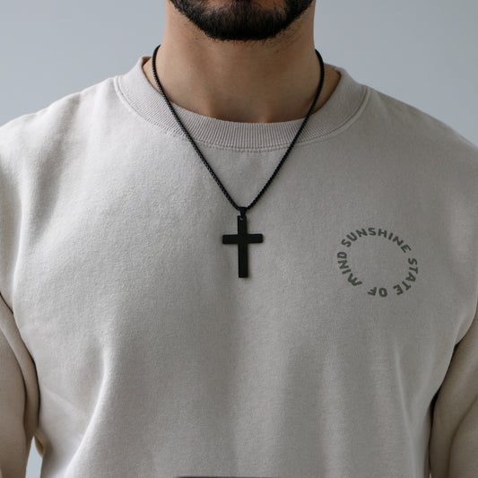 Cadena Box con Cruz (Grande) BLACK