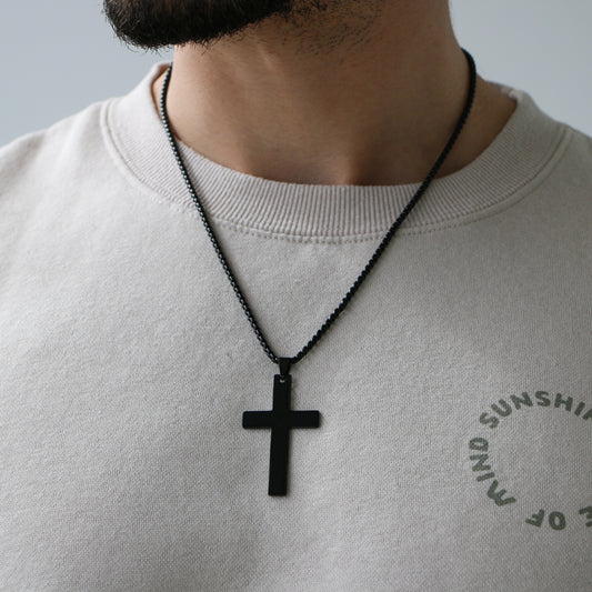 Cadena Box con Cruz (Grande) BLACK