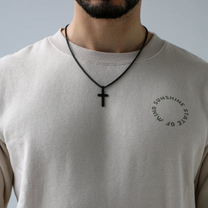 Cadena Box con Cruz (Mediana) BLACK
