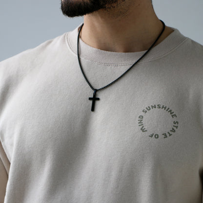 Cadena Box con Cruz (Mediana) BLACK