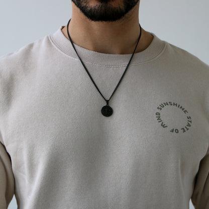 Cadena Clásica con Dije Brújula BLACK