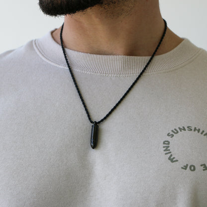 Cadena Rope con Dije Bullet Con Apertura BLACK