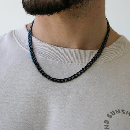 Cadena Cubana 7mm BLACK