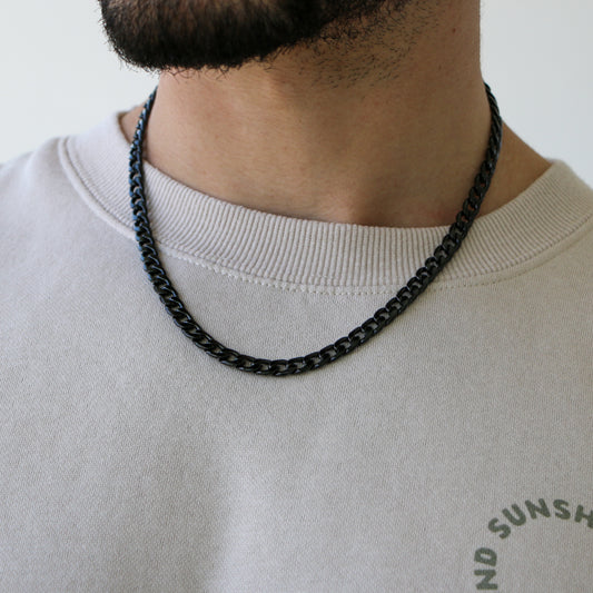 Cadena Cubana 7mm BLACK
