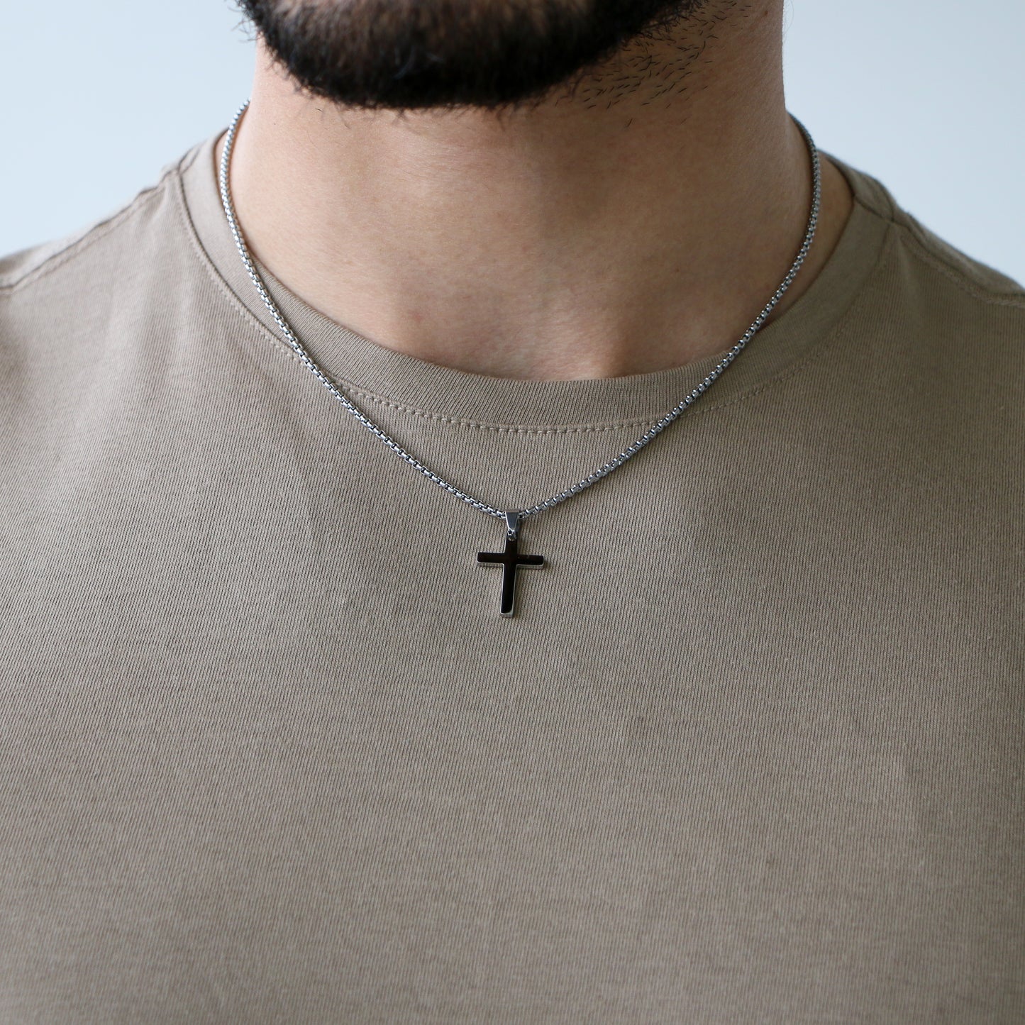 Cadenilla Box con Cruz SILVER