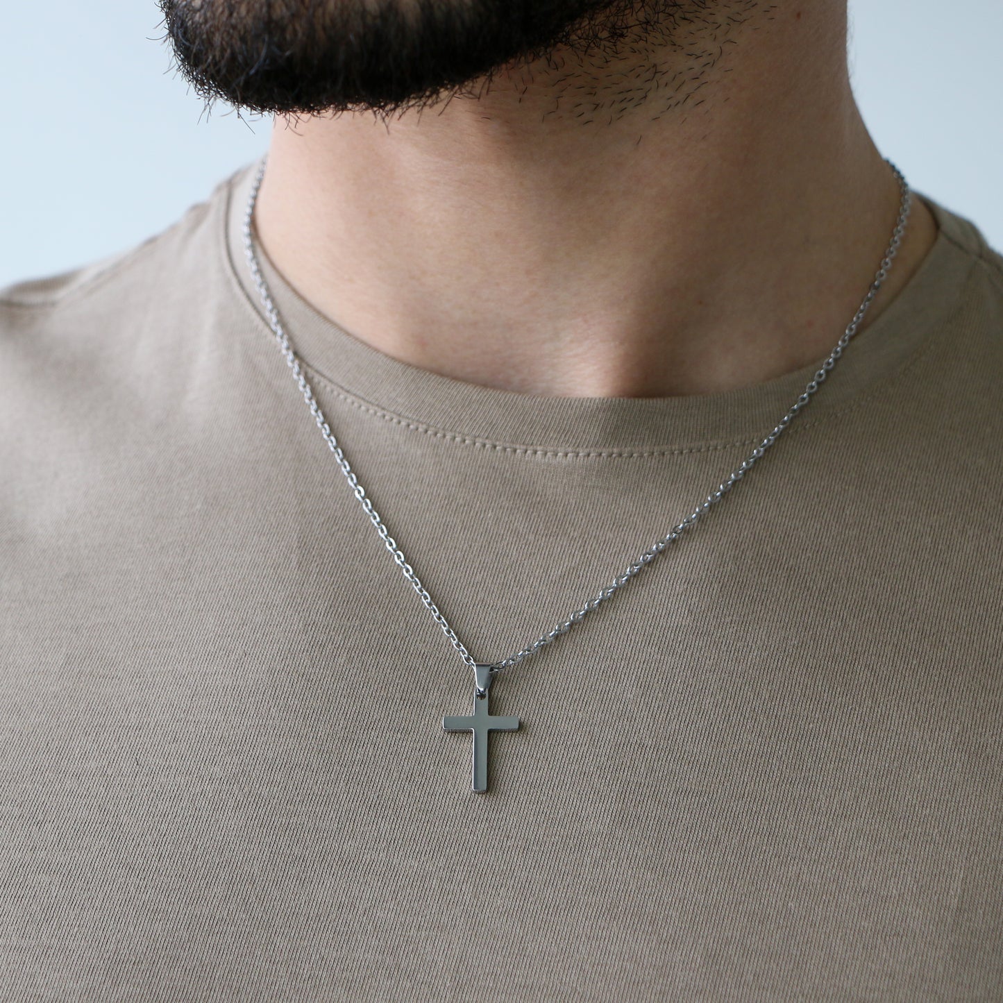 Cadenilla con Cruz SILVER