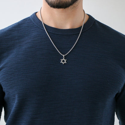 Cadena Box con Estrella De David SILVER
