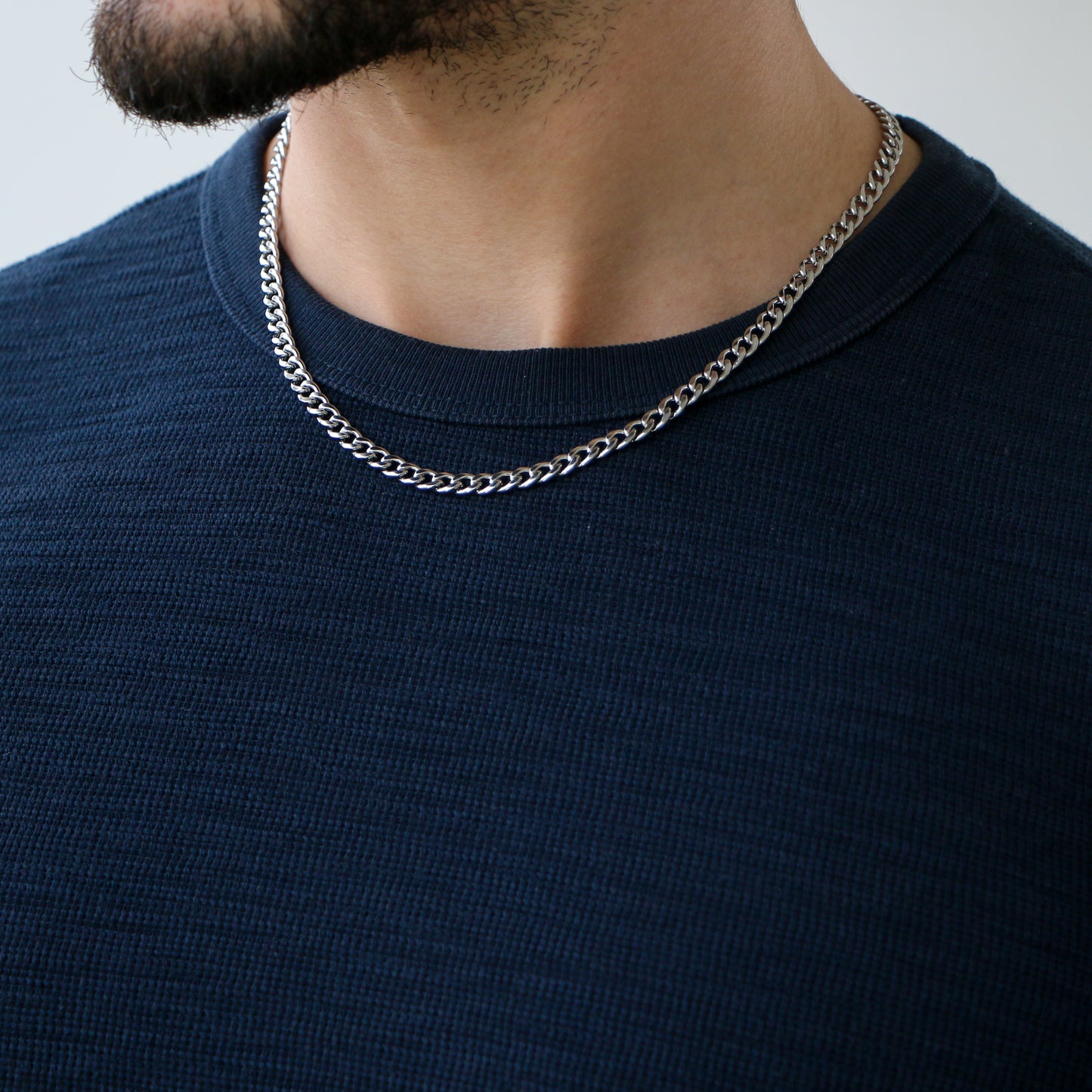 Cadena Cubana 5mm SILVER