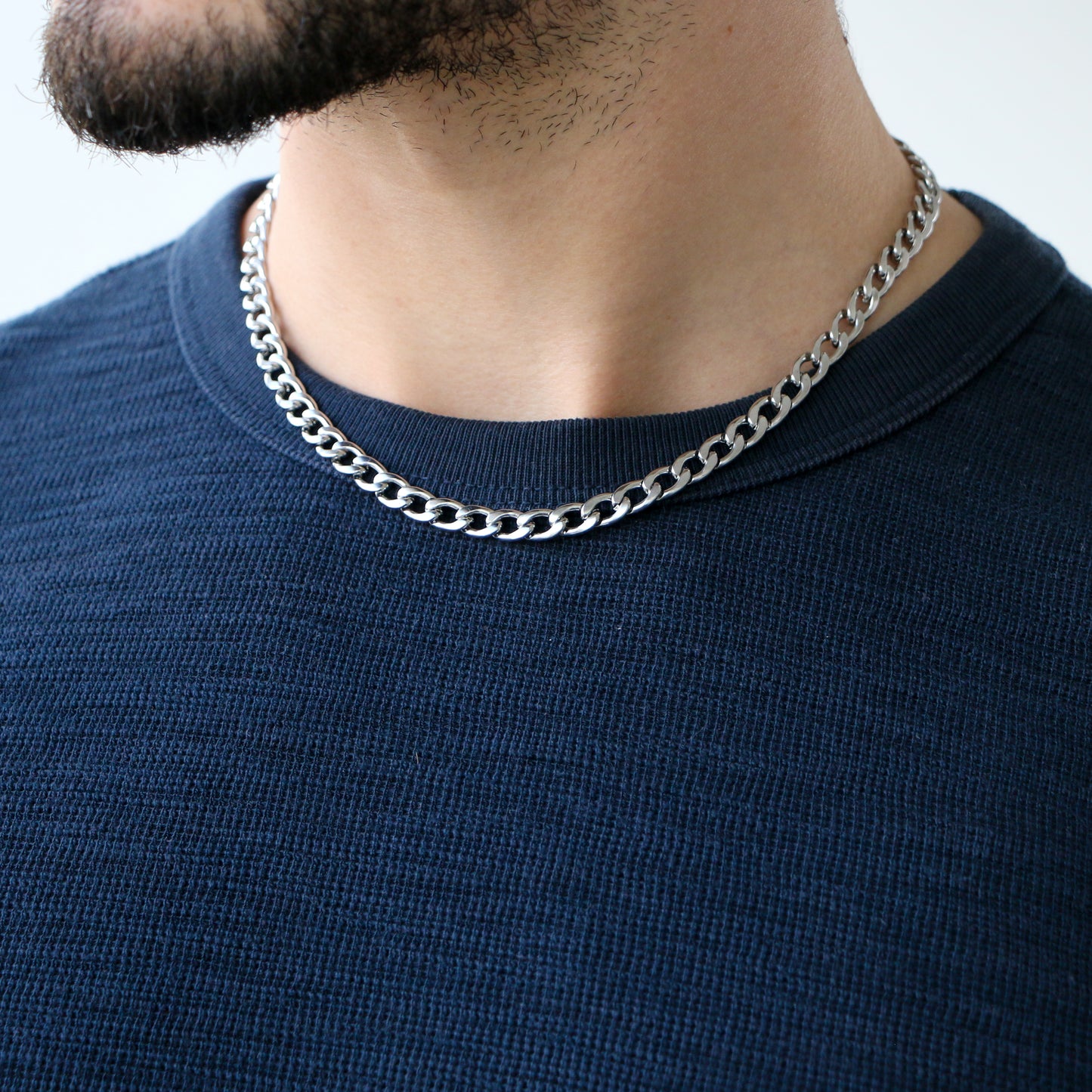 Cadena Cubana 7mm SILVER