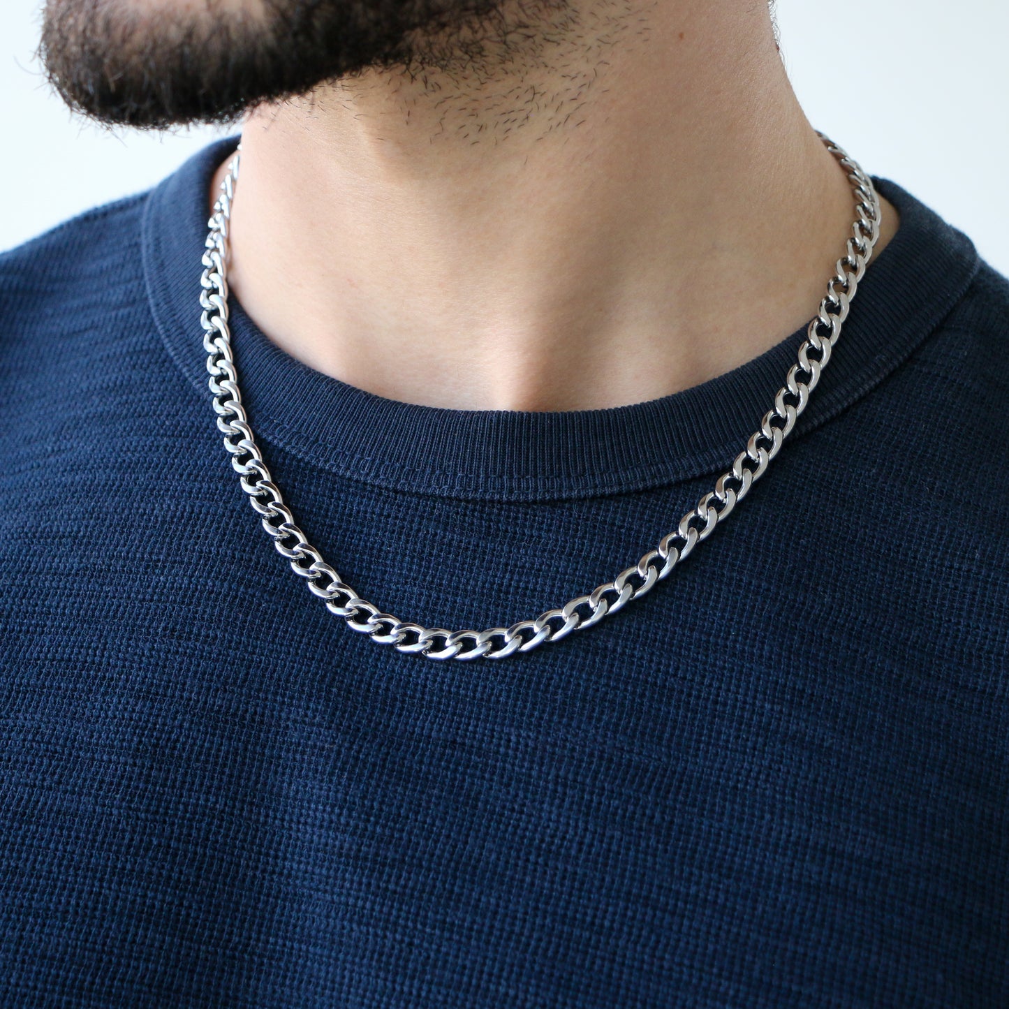 Cadena Cubana 7mm SILVER