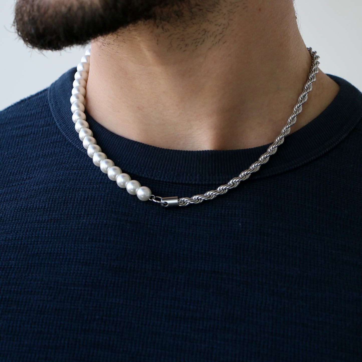 Collar Rope Perlas SILVER