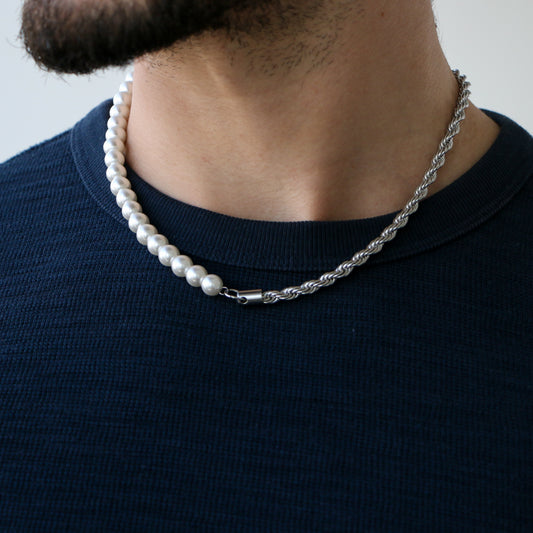 Collar Rope Perlas SILVER