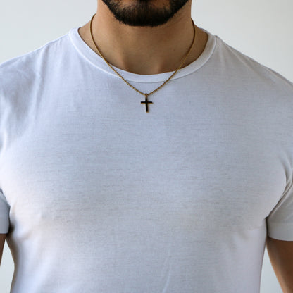 Cadenilla Box con Cruz GOLD