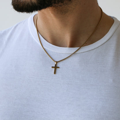 Cadenilla Box con Cruz GOLD