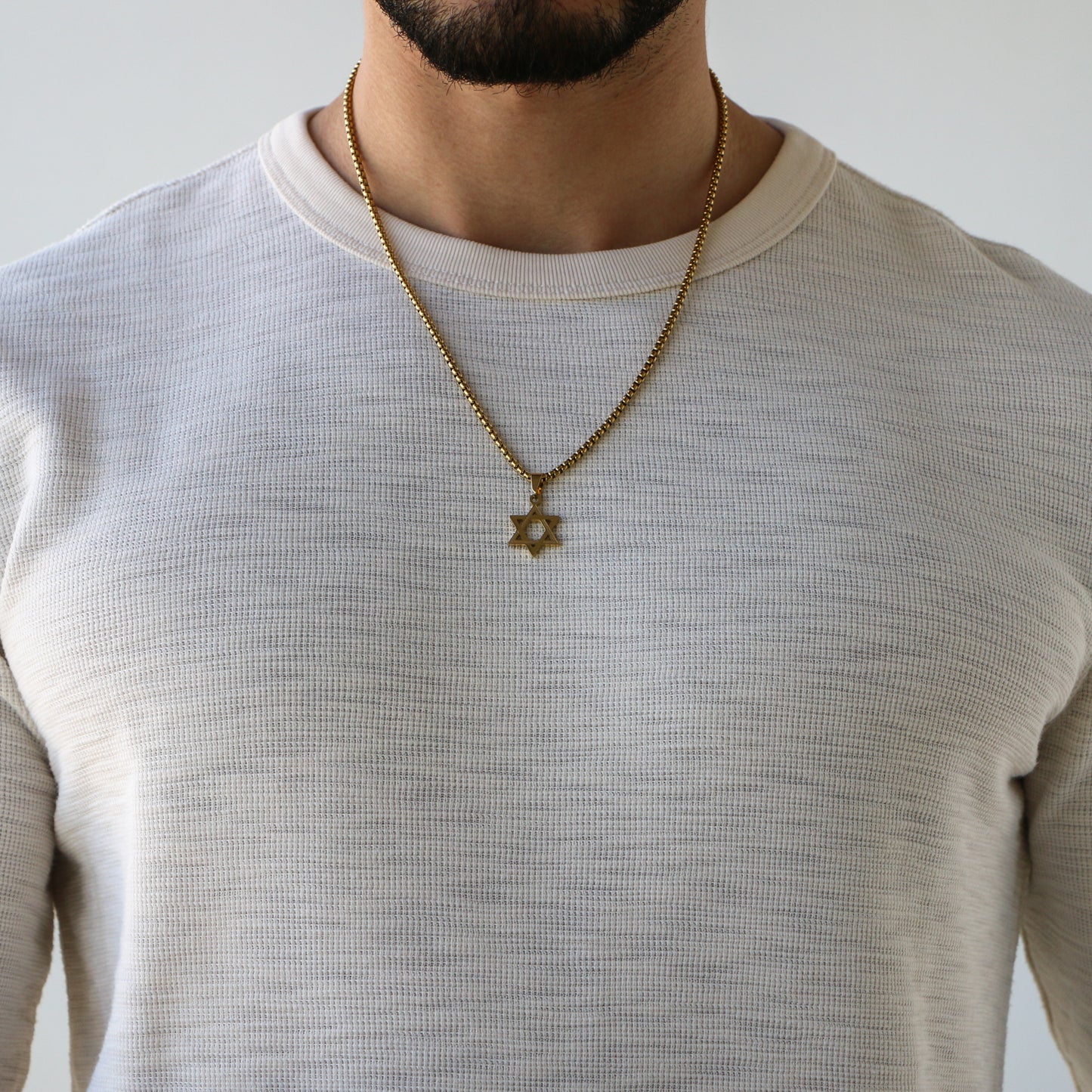 Cadena Box con Estrella De David GOLD