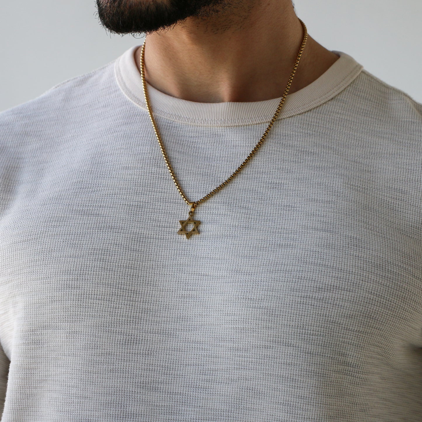 Cadena Box con Estrella De David GOLD