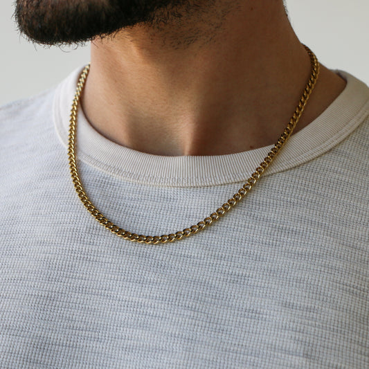 Cadena Cubana 5mm ORO 18K