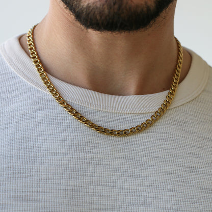 Cadena Cubana 7mm GOLD