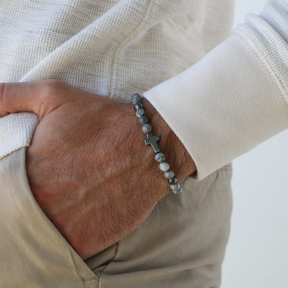 Pulsera Cruz GRAY