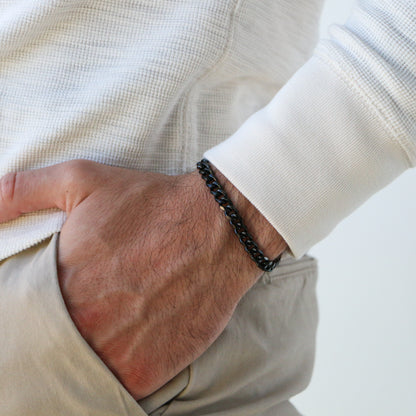 Pulsera Cubana 7mm BLACK