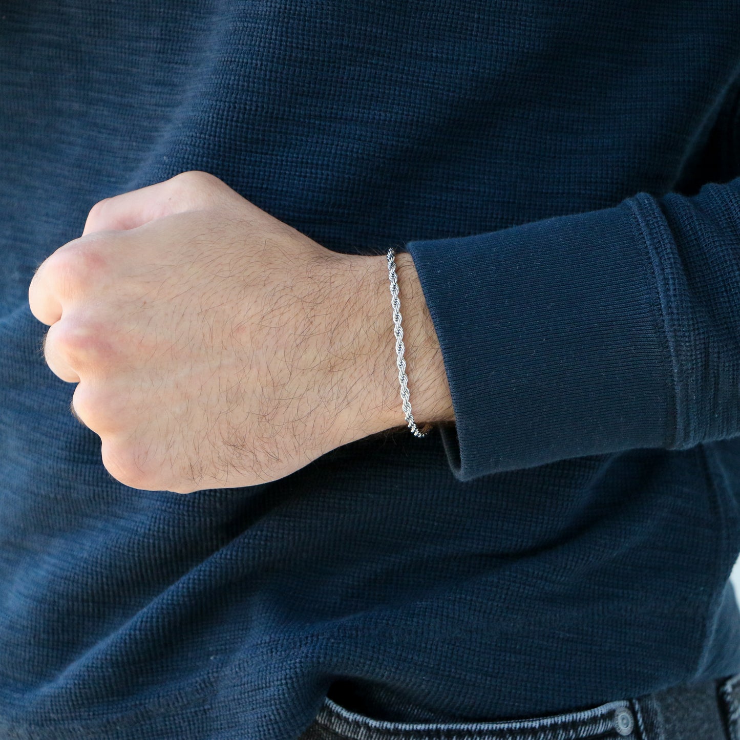 Pulsera Rope 3mm SILVER