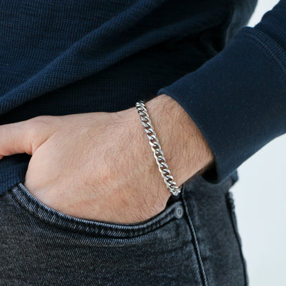 Pulsera Cubana 7mm SILVER